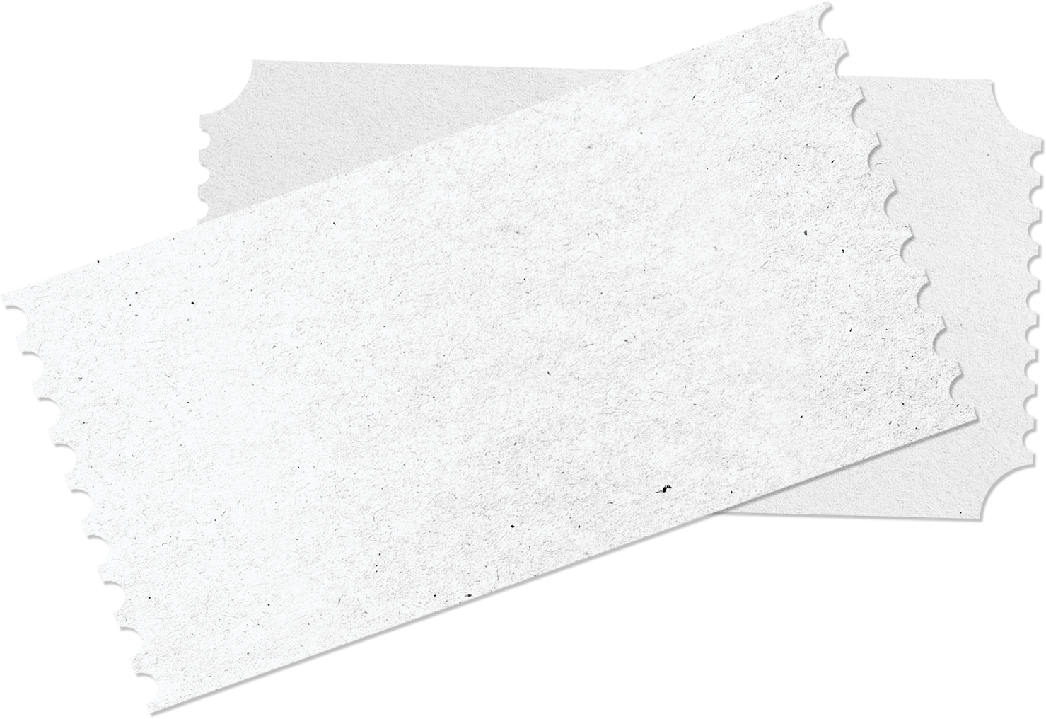 white blank ticket with paper pattern texture for mockup